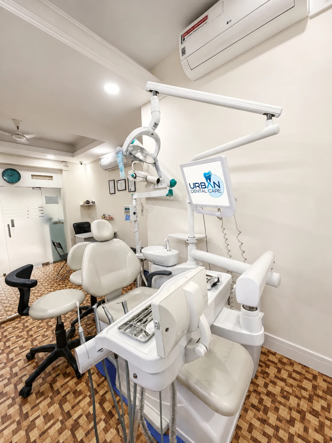 Modern dental chair at Urban Dental Care